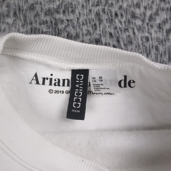 Ariana Grande Sweatshirt Women Extra Small White Tour Crew Neck Thank U Next - Picture 2 of 6